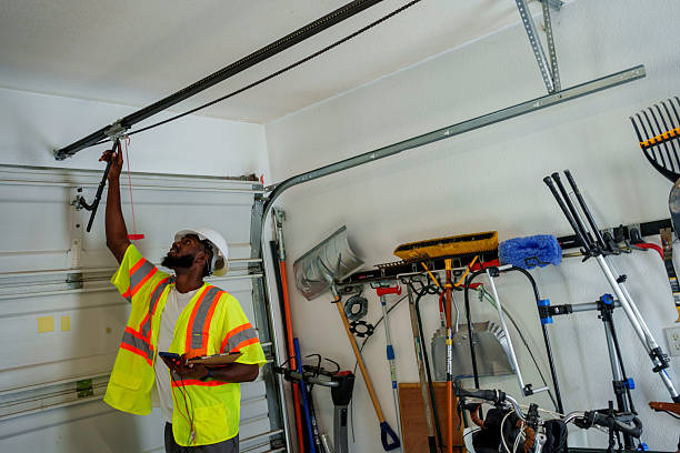Professional Garage Door Panel Replacement technician working in Brownstown, PA